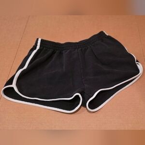 Aerie Black Athletic Shorts with White Trim